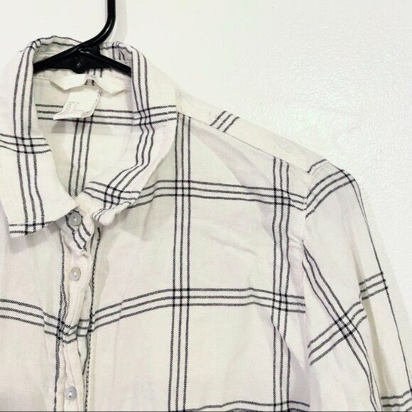 Plaid Cotton Button Down | Sz 2 - Picture 2 of 6